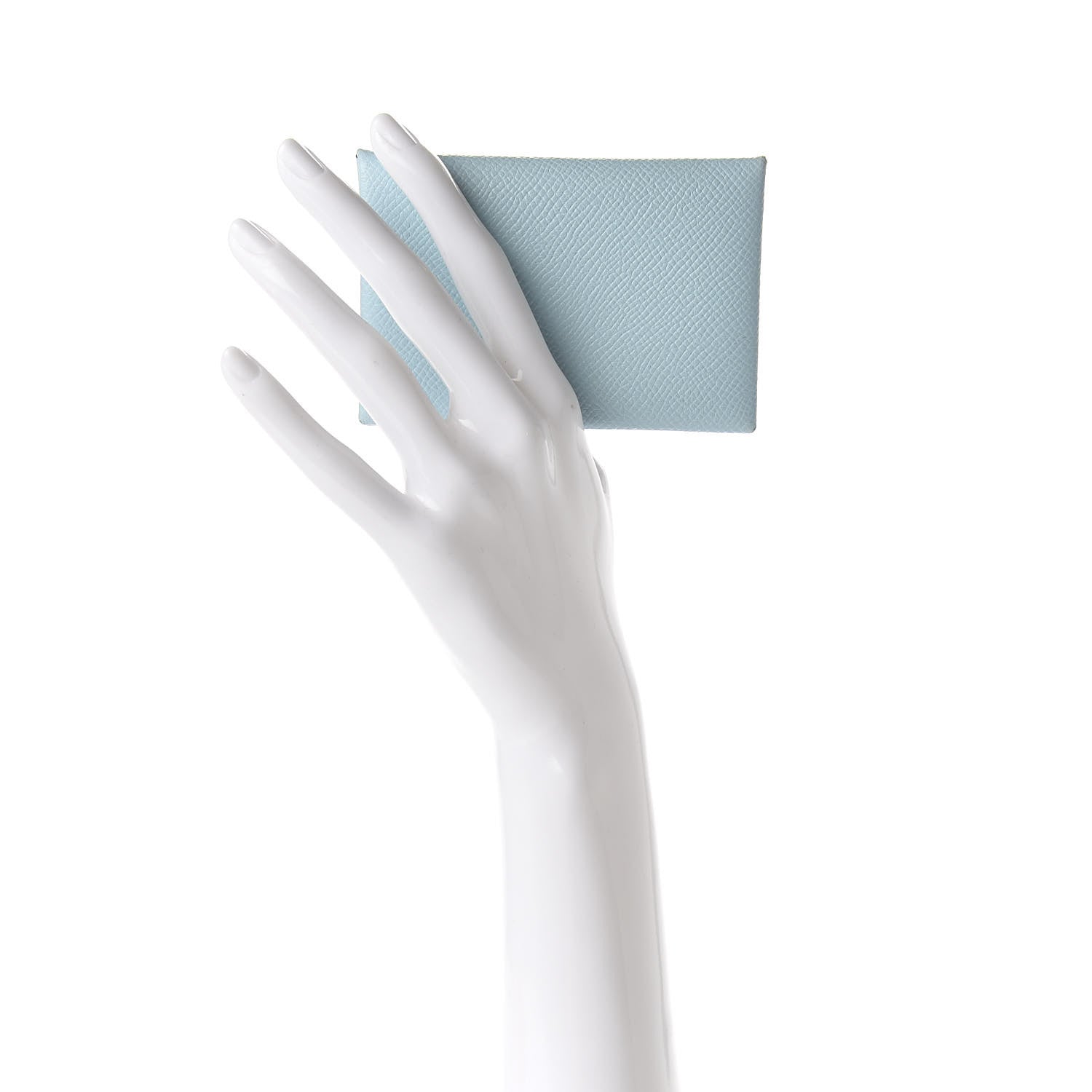 Hermes Epsom Calvi Card Case Bleu Zephyr 2 of 7