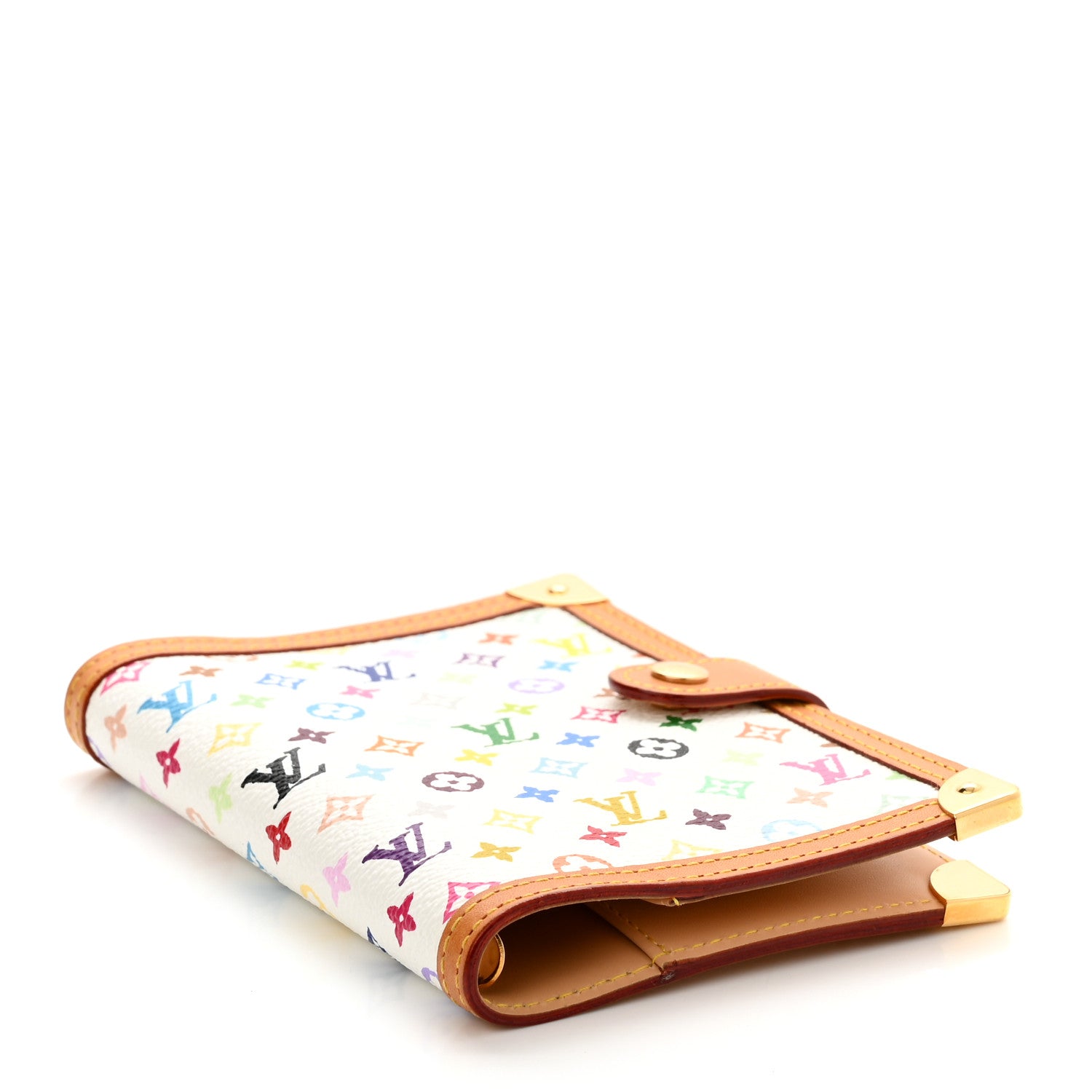 Louis Vuitton Monogram Multicolor Small Ring Agenda Cover White 4 of 7