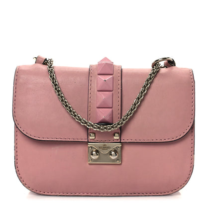 Valentino Garavani Vitello Enamel Small Glam Lock Rockstud Flap Water Rose 1 of 14