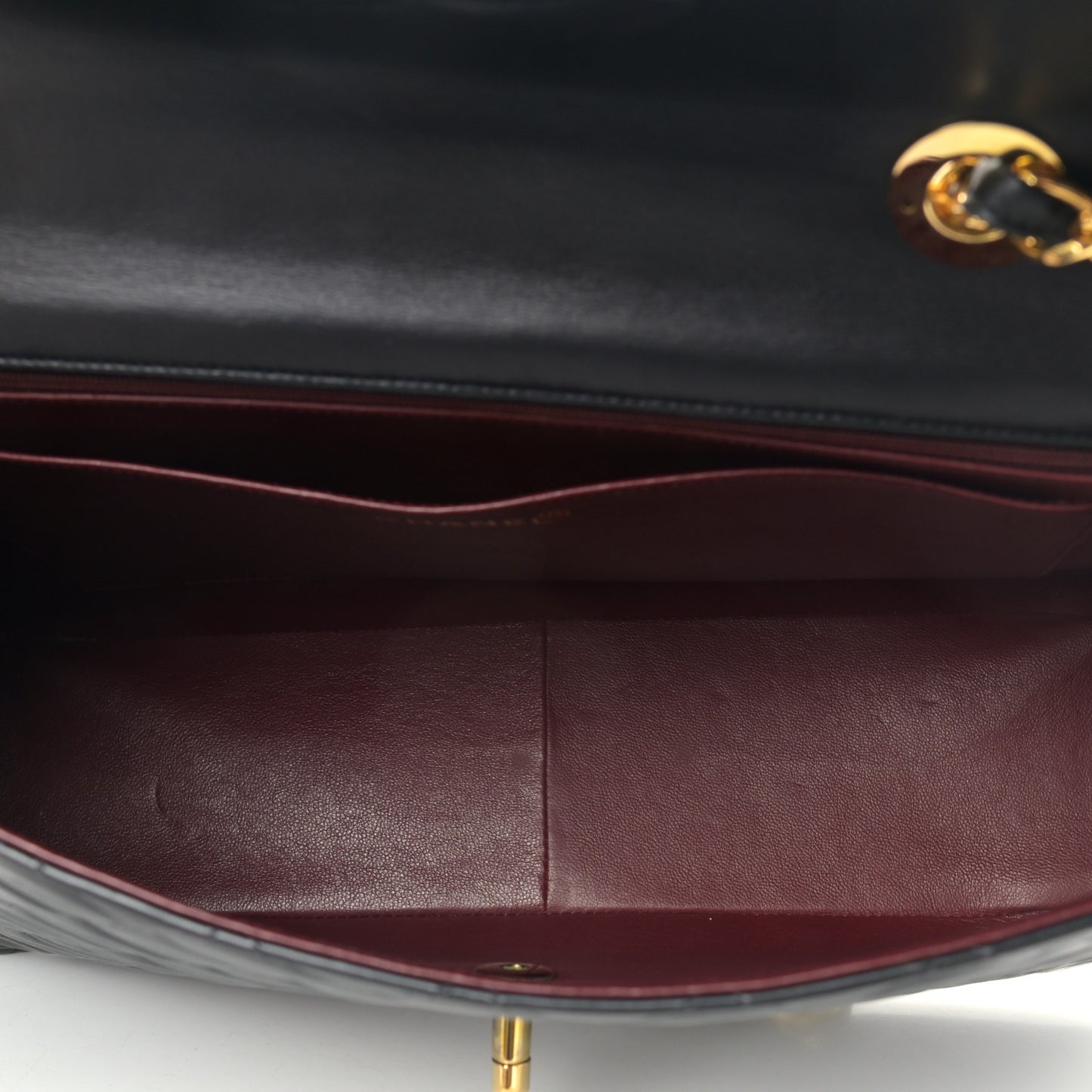 Lambskin Quilted XL Jumbo Single Flap Black