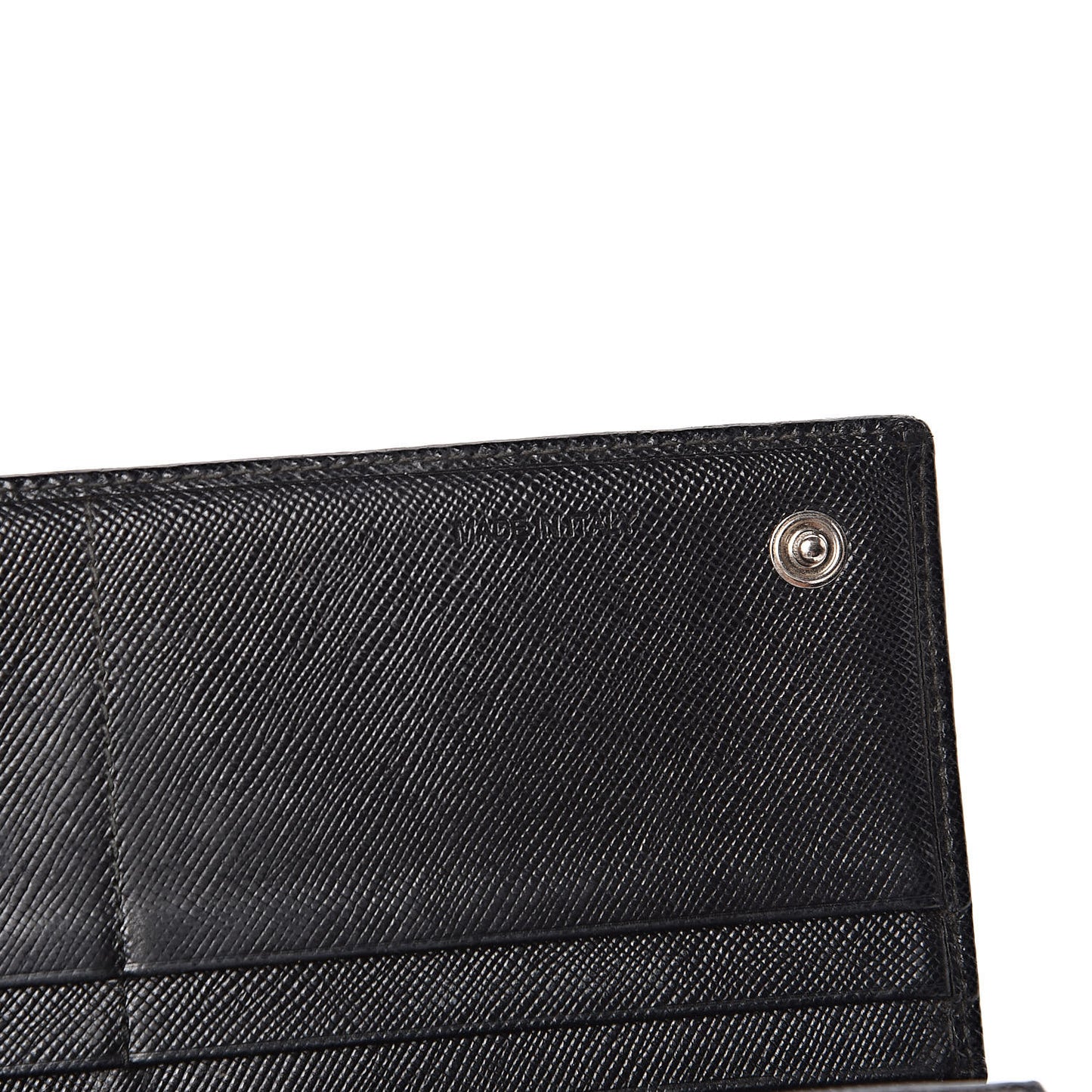 Saffiano Continental Flap Wallet Black