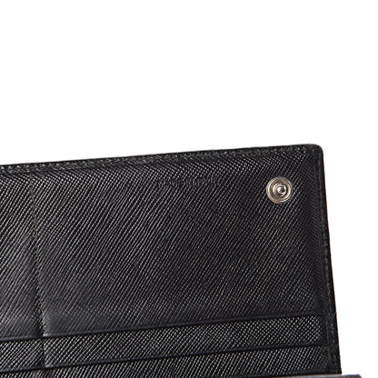 Prada Saffiano Continental Flap Wallet Black 7 of 8