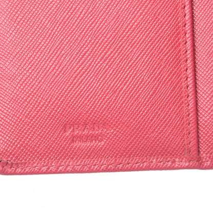 Prada Saffiano Metal Compact Wallet Peonia 7 of 8