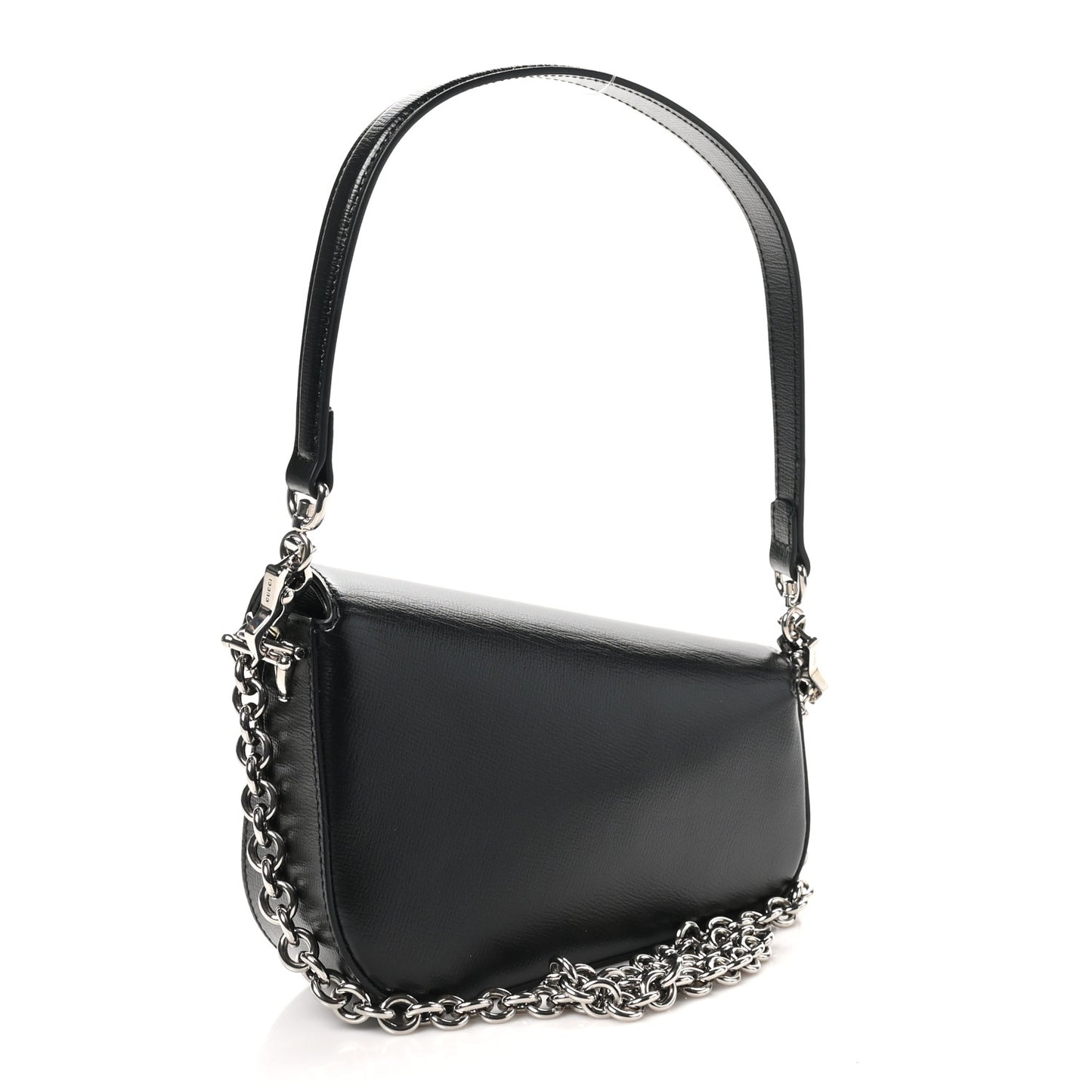 Demetra Mini Horsebit 1955 Asymmetric Shoulder Bag Black