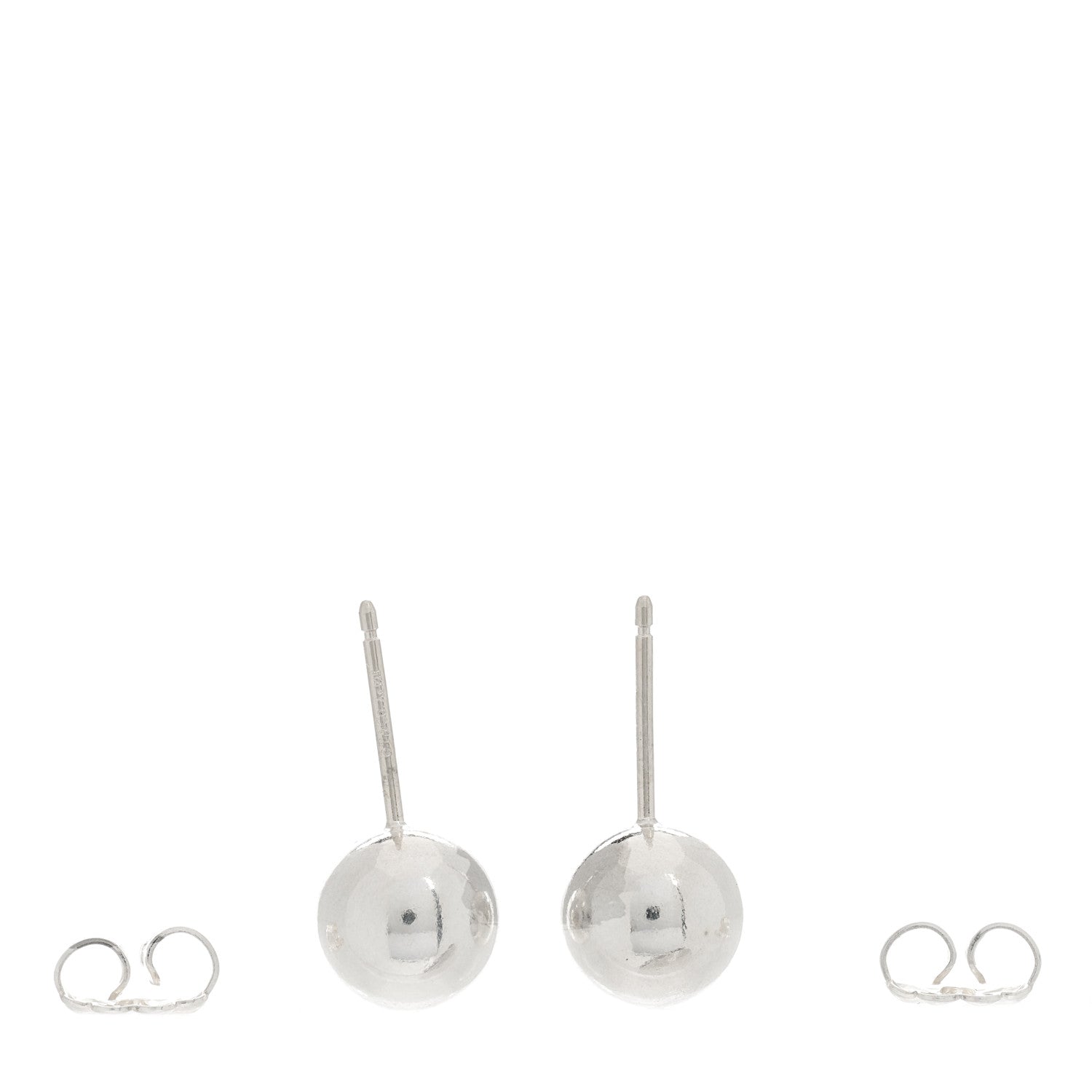 Tiffany Sterling Silver 8mm HardWear Ball Earrings 3 of 4