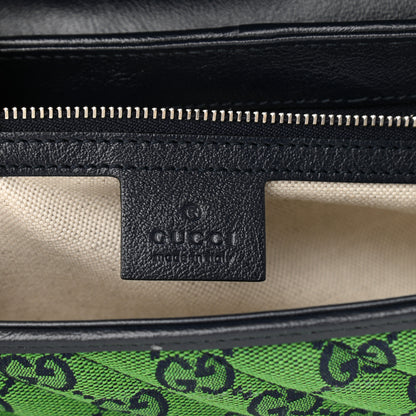 Gucci Monogram Multicolor Matelasse Diagonal Small GG Marmont Shoulder Bag Green Blue 6 of 10