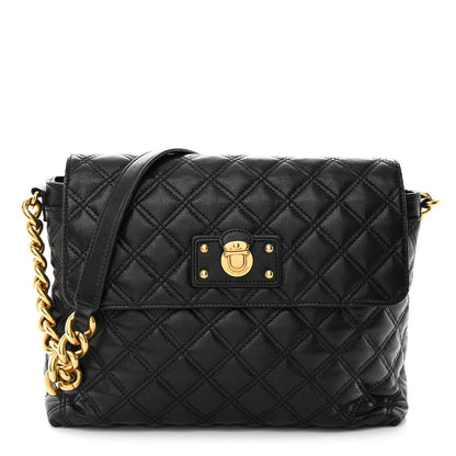 Marc Jacobs Lambskin Quilted The XL Single Flap Black 1 of 12