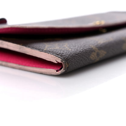 Louis Vuitton Monogram Bloom Flower Emilie Wallet Fuchsia 7 of 15