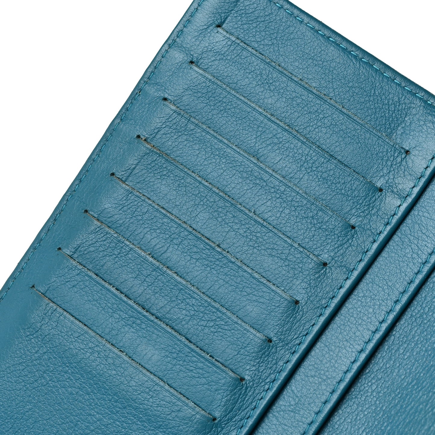 Patent Quilted Brilliant Yen Wallet Blue