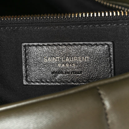 Saint Laurent Lambskin Quilted Medium Loulou Puffer Monogram Chain Satchel Seaweed 6 of 8