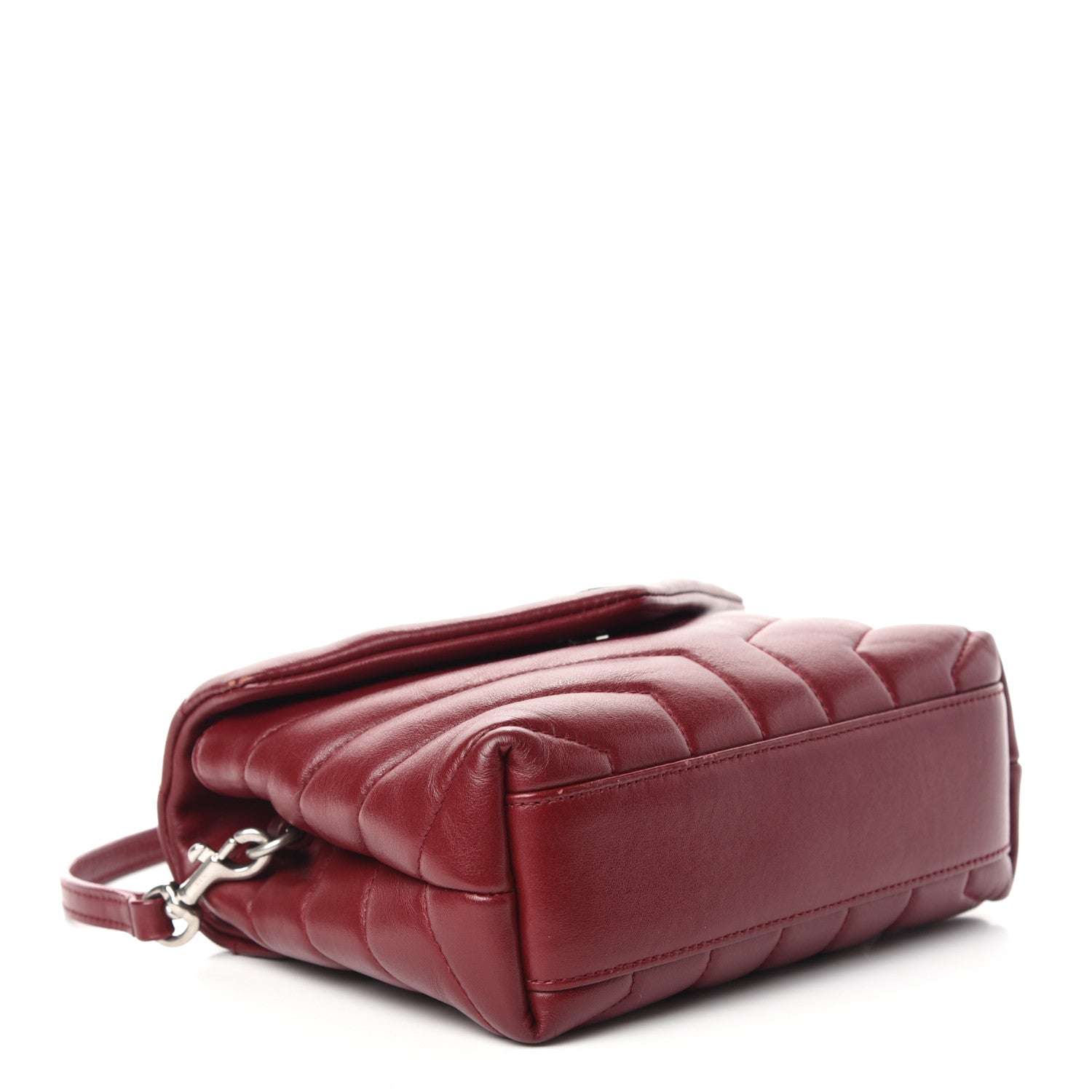 Saint Laurent Calfskin Y Quilted Monogram Toy Loulou Monogram Crossbody Bag Rouge 4 of 10