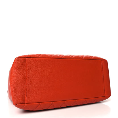 Chanel Caviar Quilted Grand Shopping Tote GST Orange 4 of 12