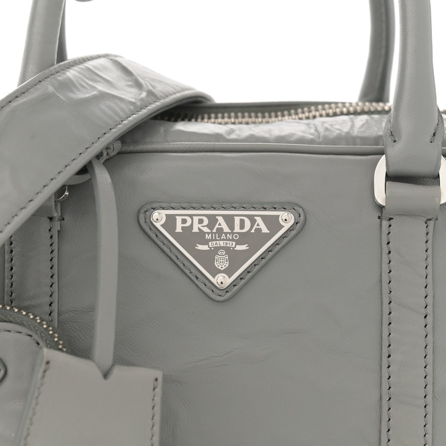 Nappa Antique Small Re-Edition 2001 Two Handle Crossbody Bag Ardesia
