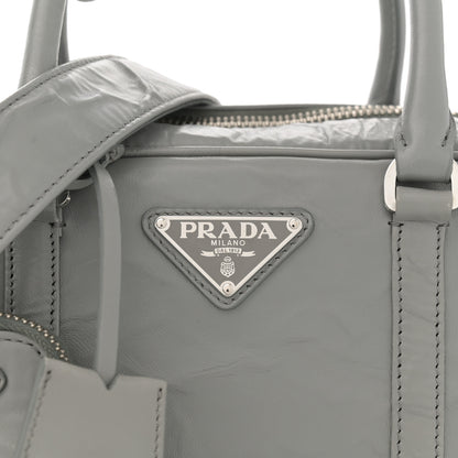 Prada Nappa Antique Small Re-Edition 2001 Two Handle Crossbody Bag Ardesia 9 of 15