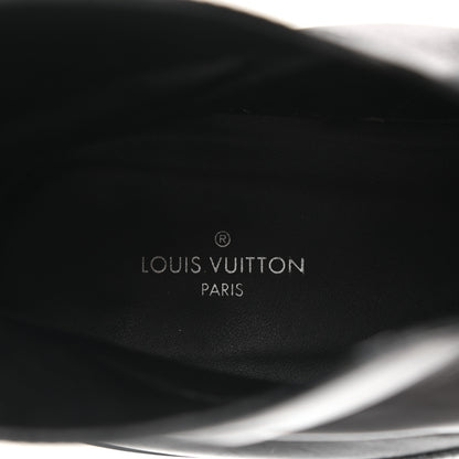 Louis Vuitton Calfskin Monogram Discovery Flat Ankle Boots 38.5 Black 6 of 15