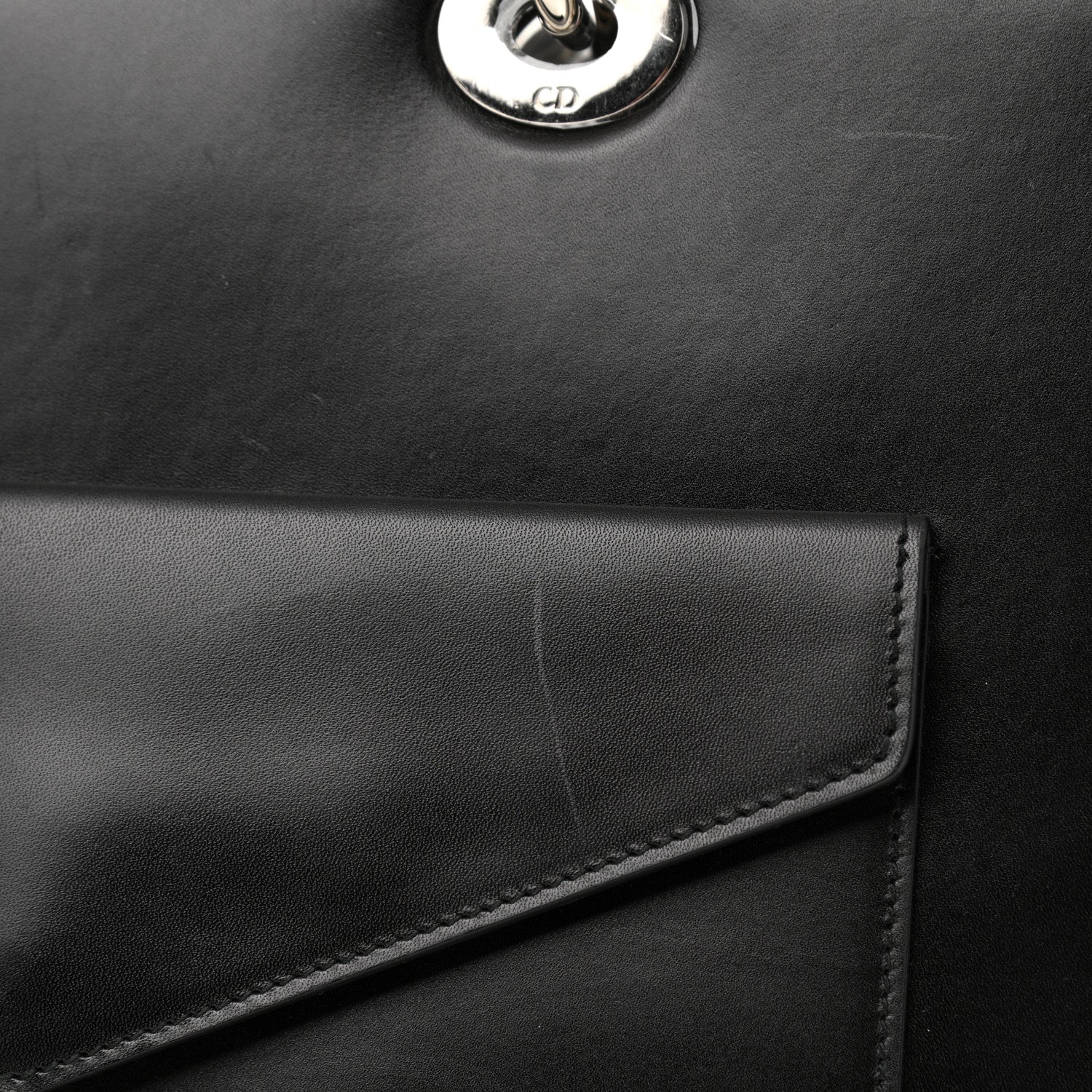 Christian Dior Box Calfskin Lady Dior Pouch Tote Black 13 of 15