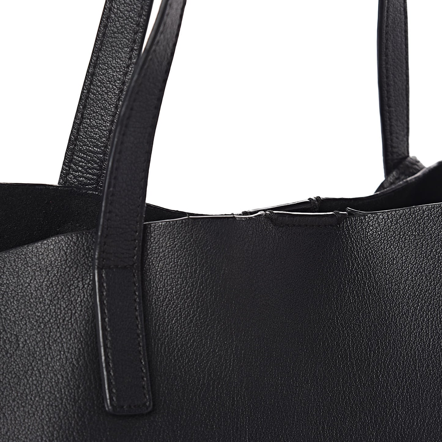 Calfskin Large Shopping Tote Black
