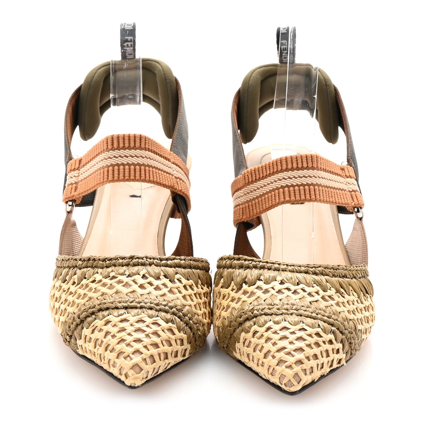 Raffia Colibri Lite 55mm Slingback Pumps 36 Beige Multicolor