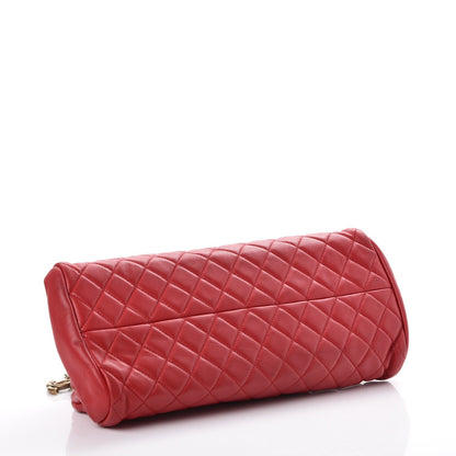 Chanel Lambskin Quilted Medium Just Mademoiselle Red 4 of 7