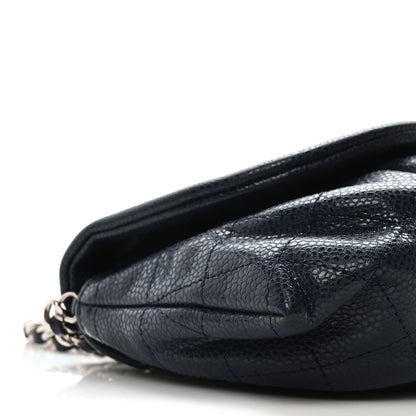 Chanel Caviar Half Moon Wallet On Chain WOC Dark Blue 10 of 11