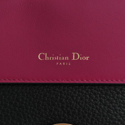 Christian Dior Bullcalf Medium Be Dior Flap Black Fraise 6 of 7