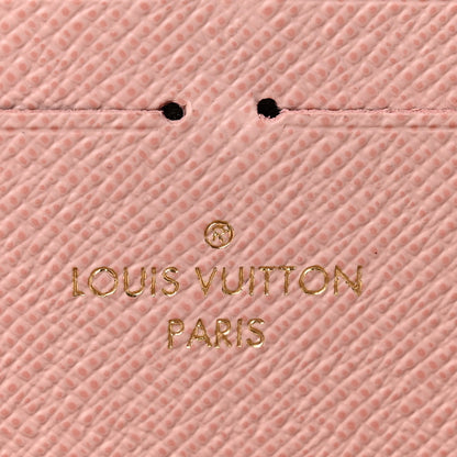 Louis Vuitton Damier Azur Clemence Wallet Rose Ballerine 6 of 8