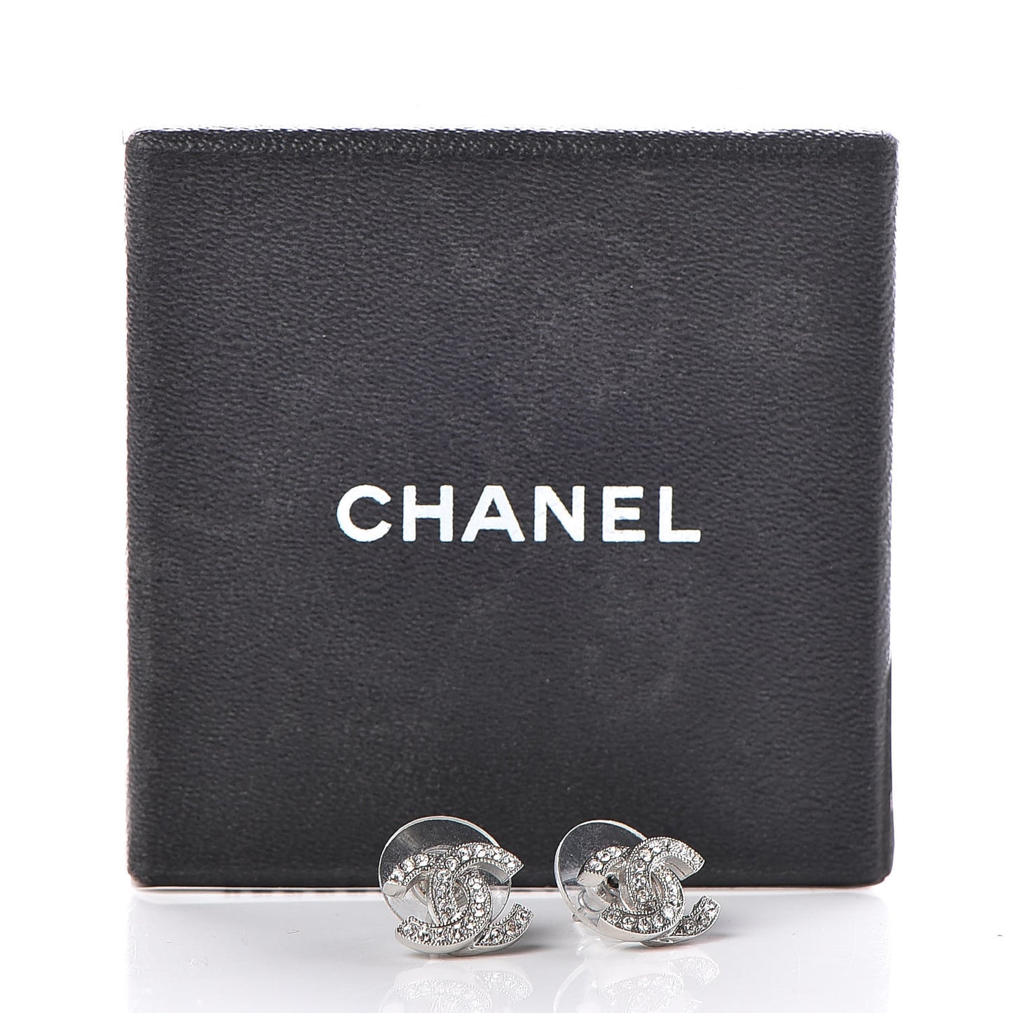 Crystal CC Earrings Silver