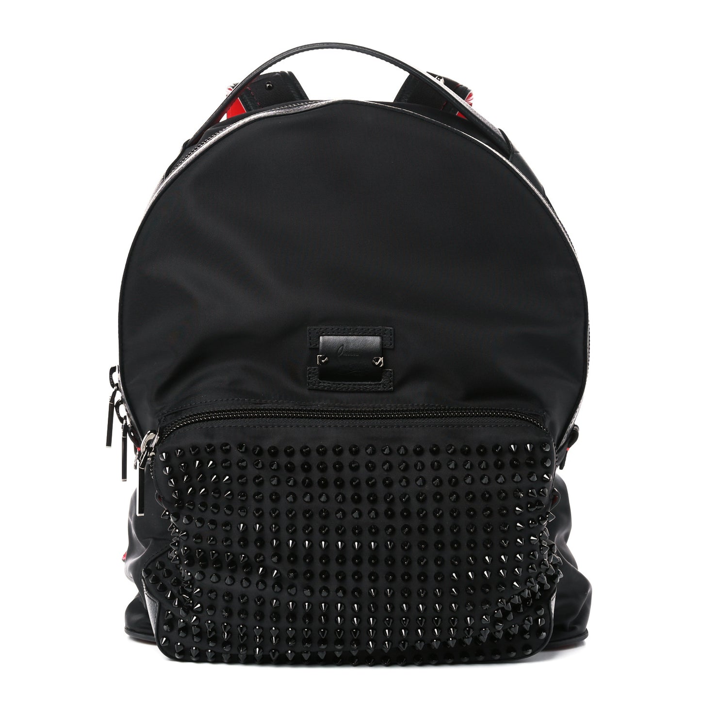 Nylon Backloubi Spiked Backpack Black