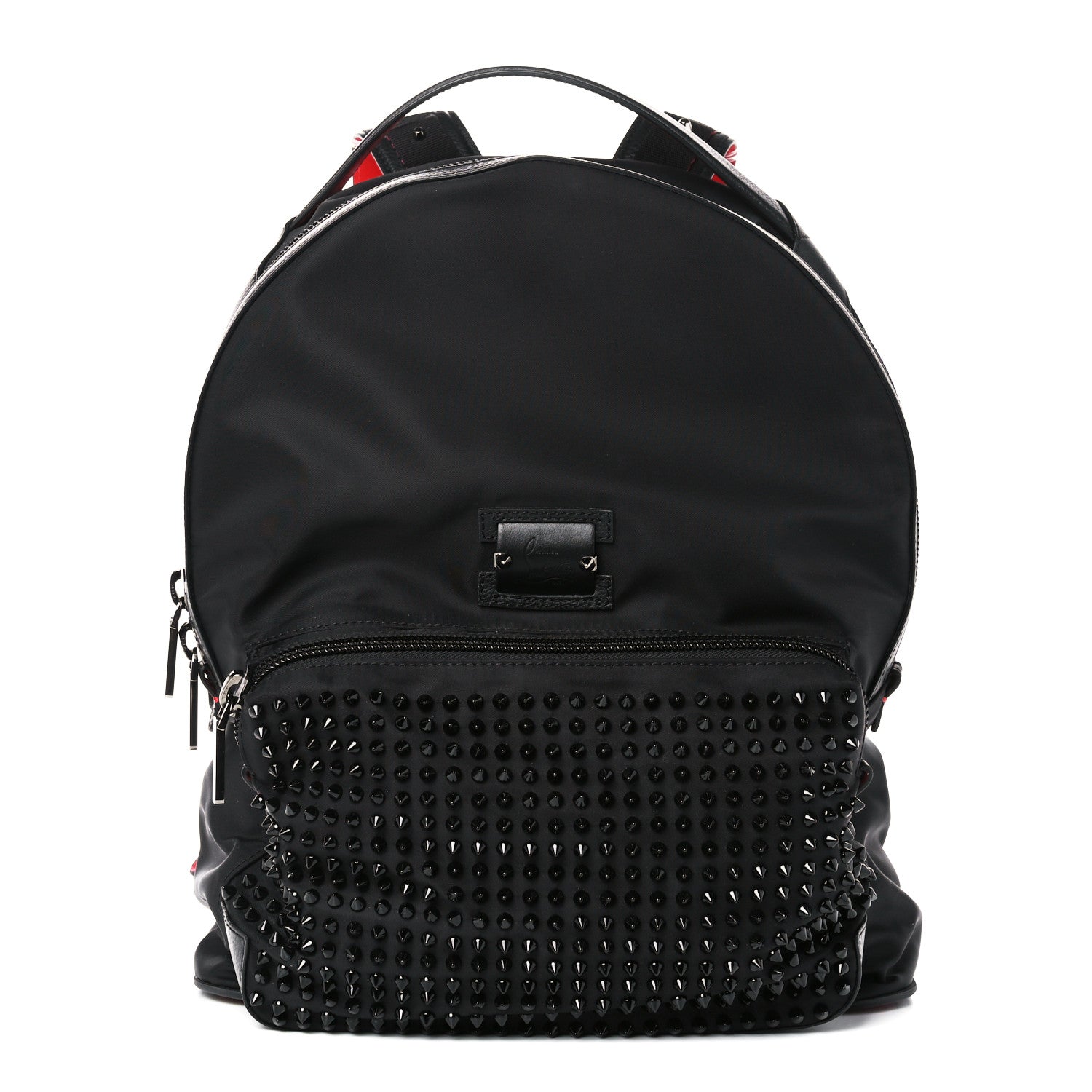Christian Louboutin Nylon Backloubi Spiked Backpack Black 1 of 9