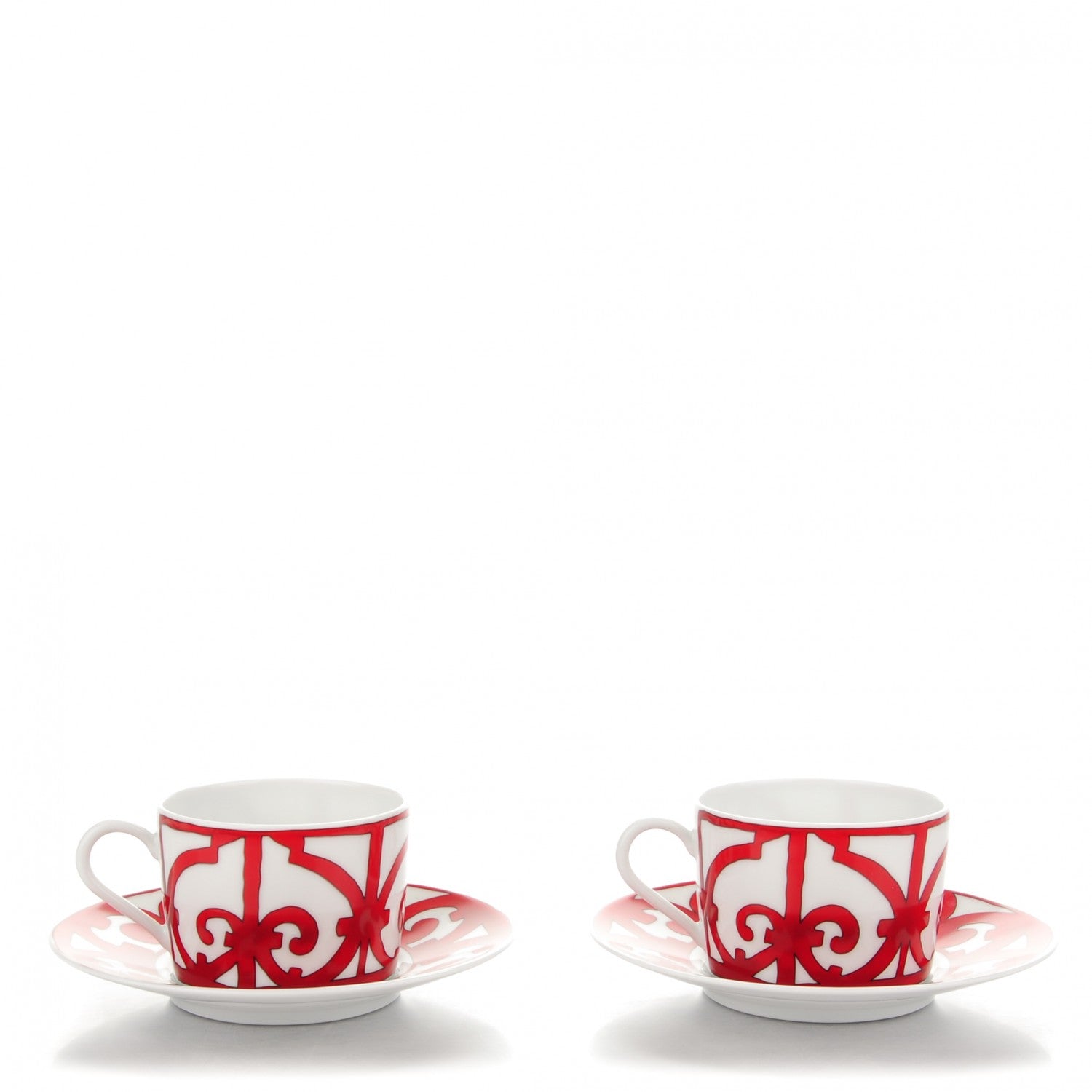 Hermes Porcelain Balcon du Guadalquivir Tea Cup and Saucer Set of 2 1 of 10