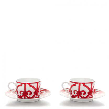 Hermes Porcelain Balcon du Guadalquivir Tea Cup and Saucer Set of 2 1 of 10