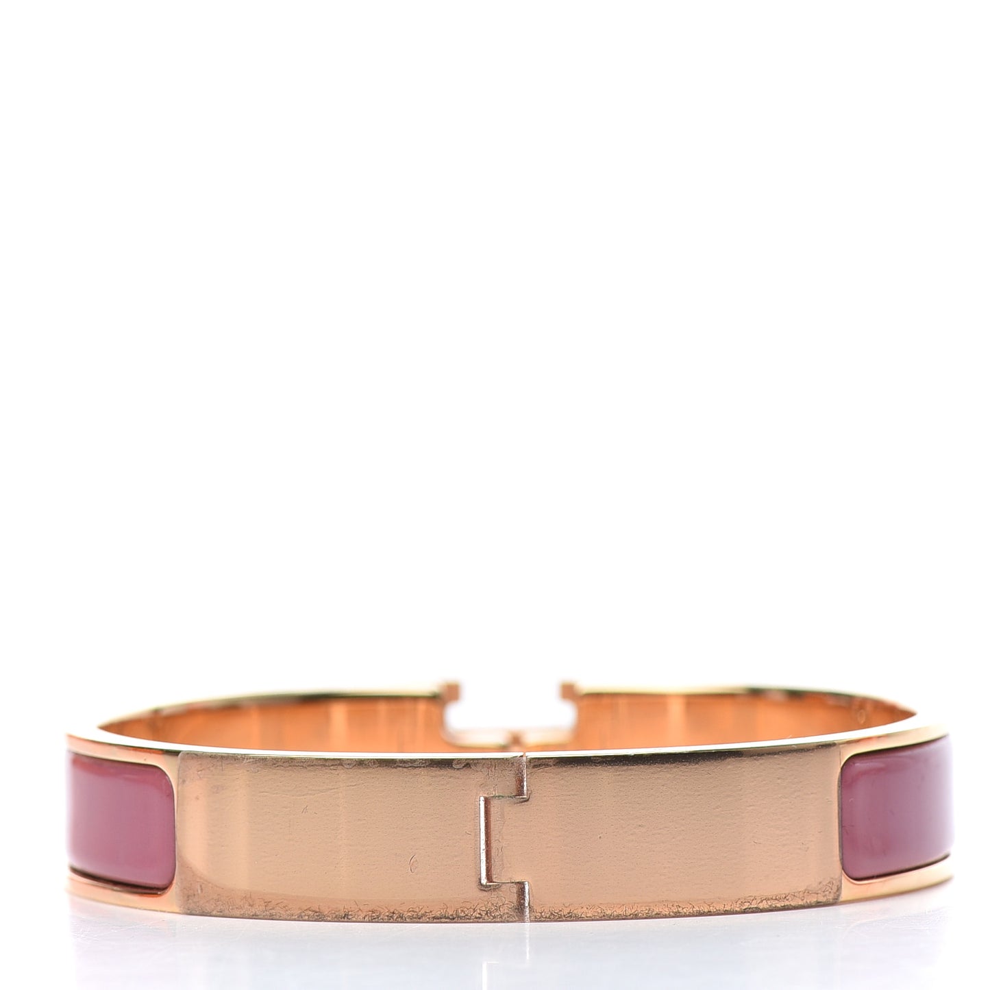 Enamel Narrow Clic Clac H Bracelet PM Rose Flamingo