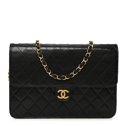 Chanel Lambskin Quilted Medium Single Flap Black 1 of 10