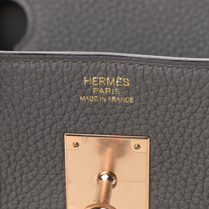 Hermes Togo Birkin 30 Etain 7 of 9