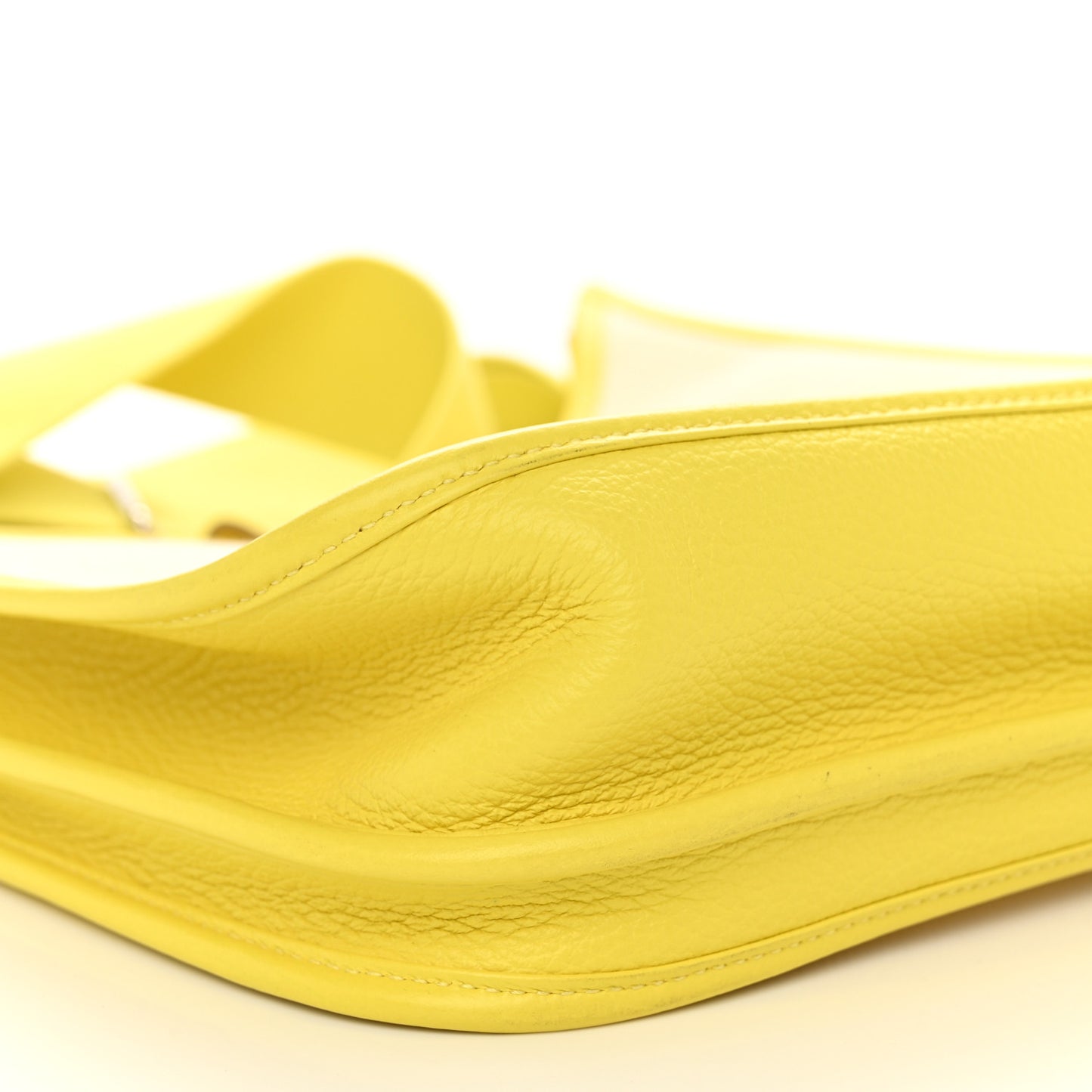 Toile H Taurillon Clemence Evelyne III PM Ecru Citron Lime