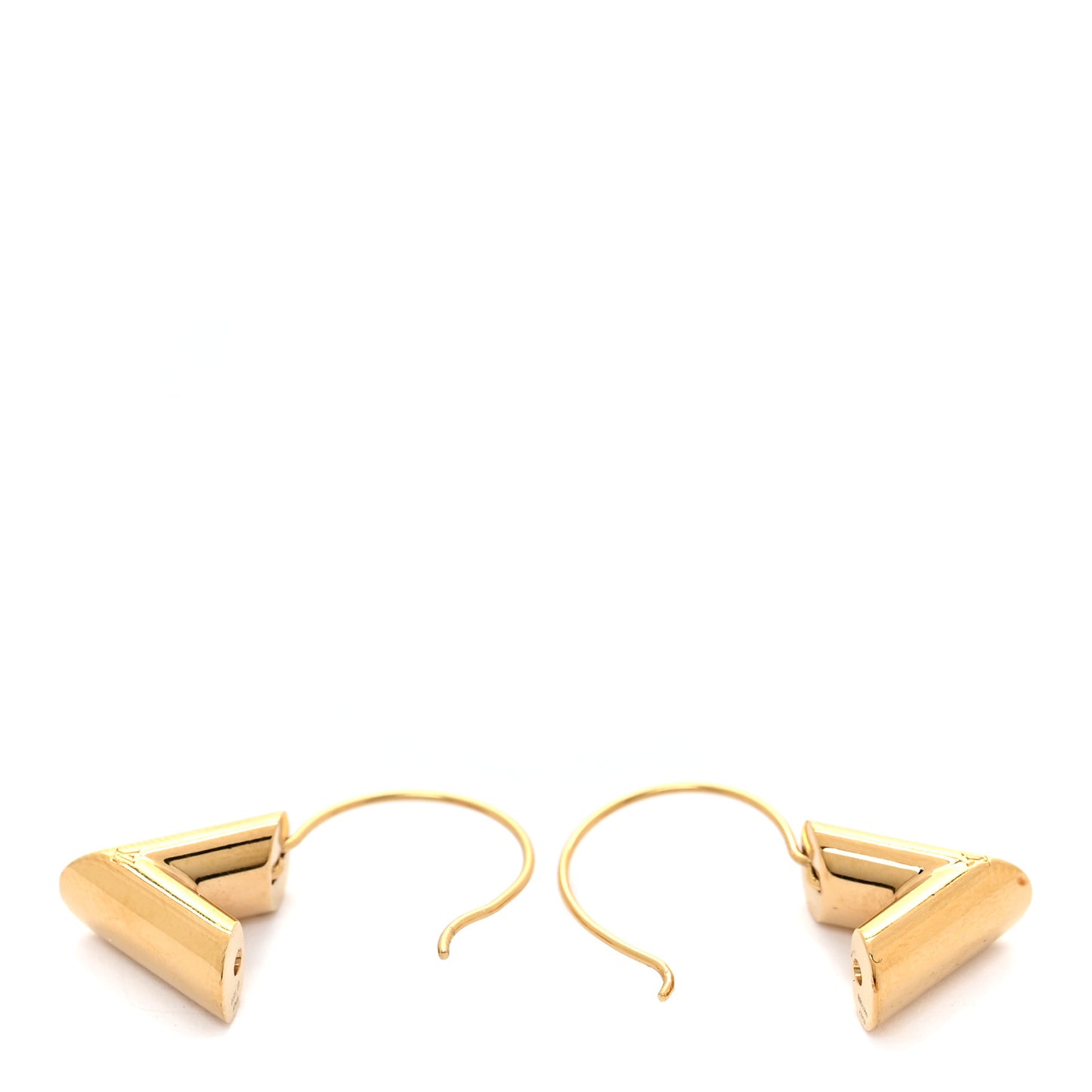 Brass Essential V Hoop Earrings Gold
