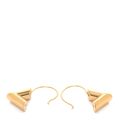 Louis Vuitton Brass Essential V Hoop Earrings Gold 3 of 6
