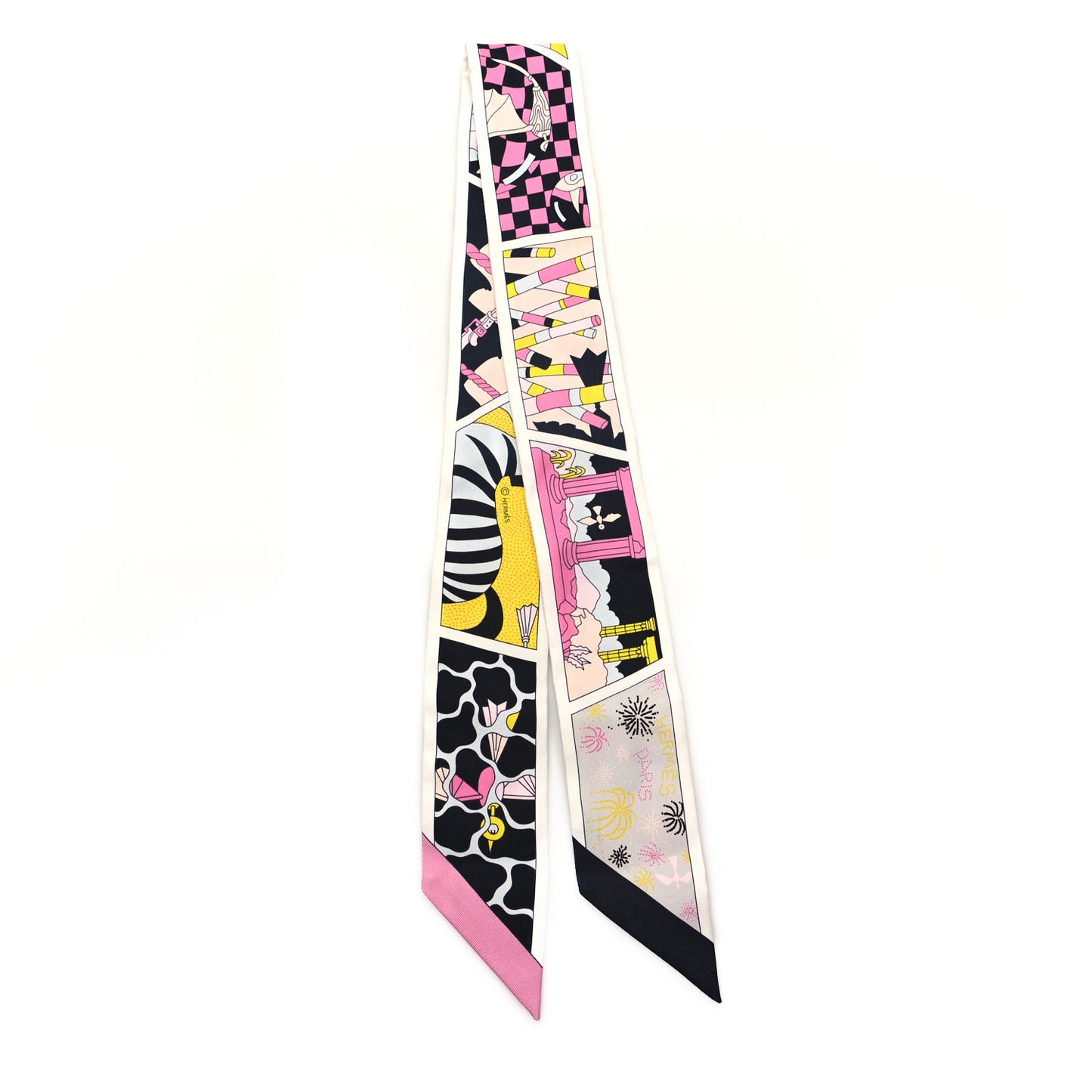 Silk Factory Suite Twilly Black Rose Jaune
