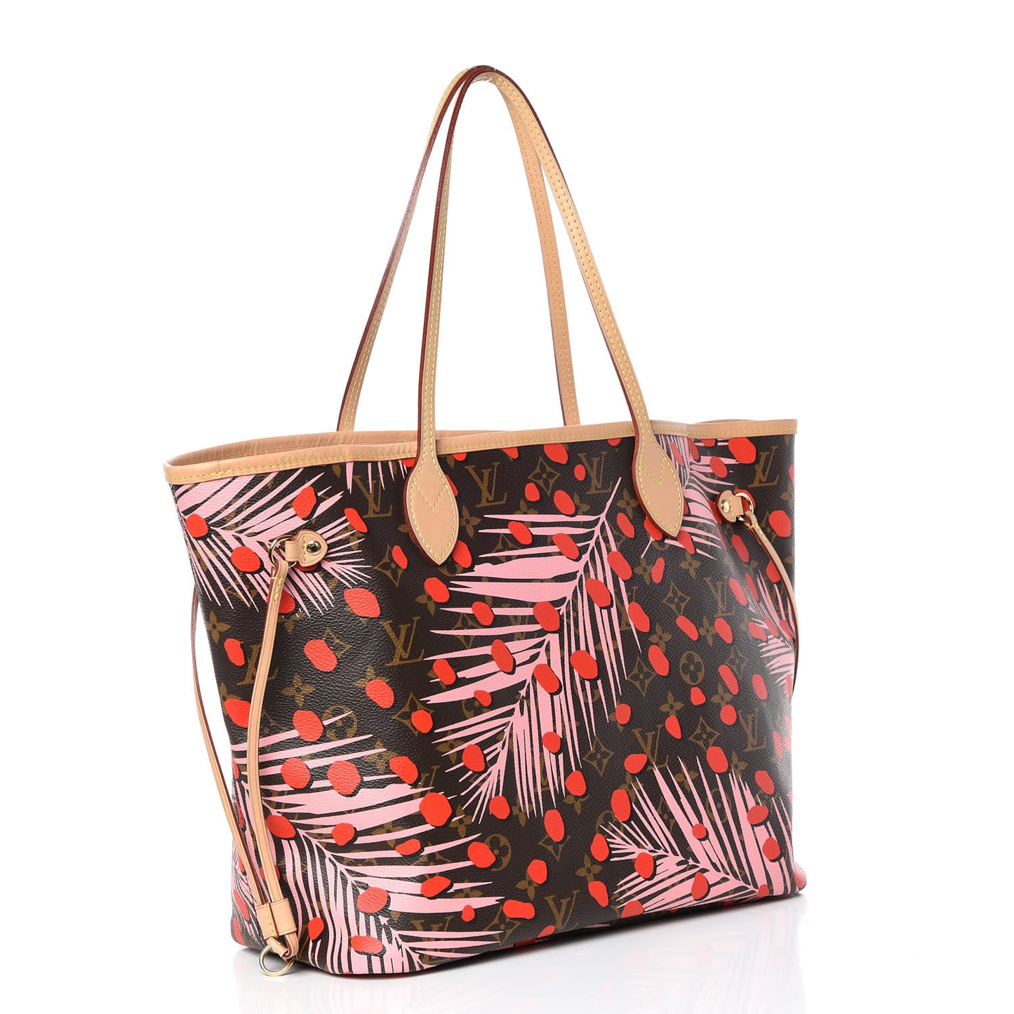 Monogram Jungle Dots Neo Neverfull MM Sugar Pink Poppy