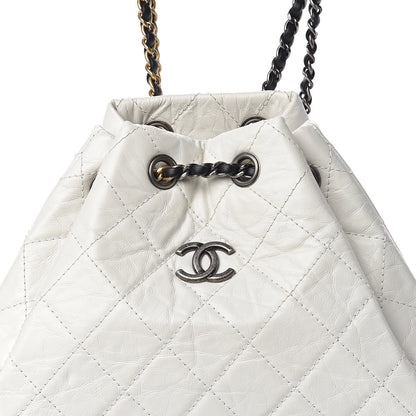Chanel Aged Calfskin Quilted Small Gabrielle Backpack Black White 10 of 10