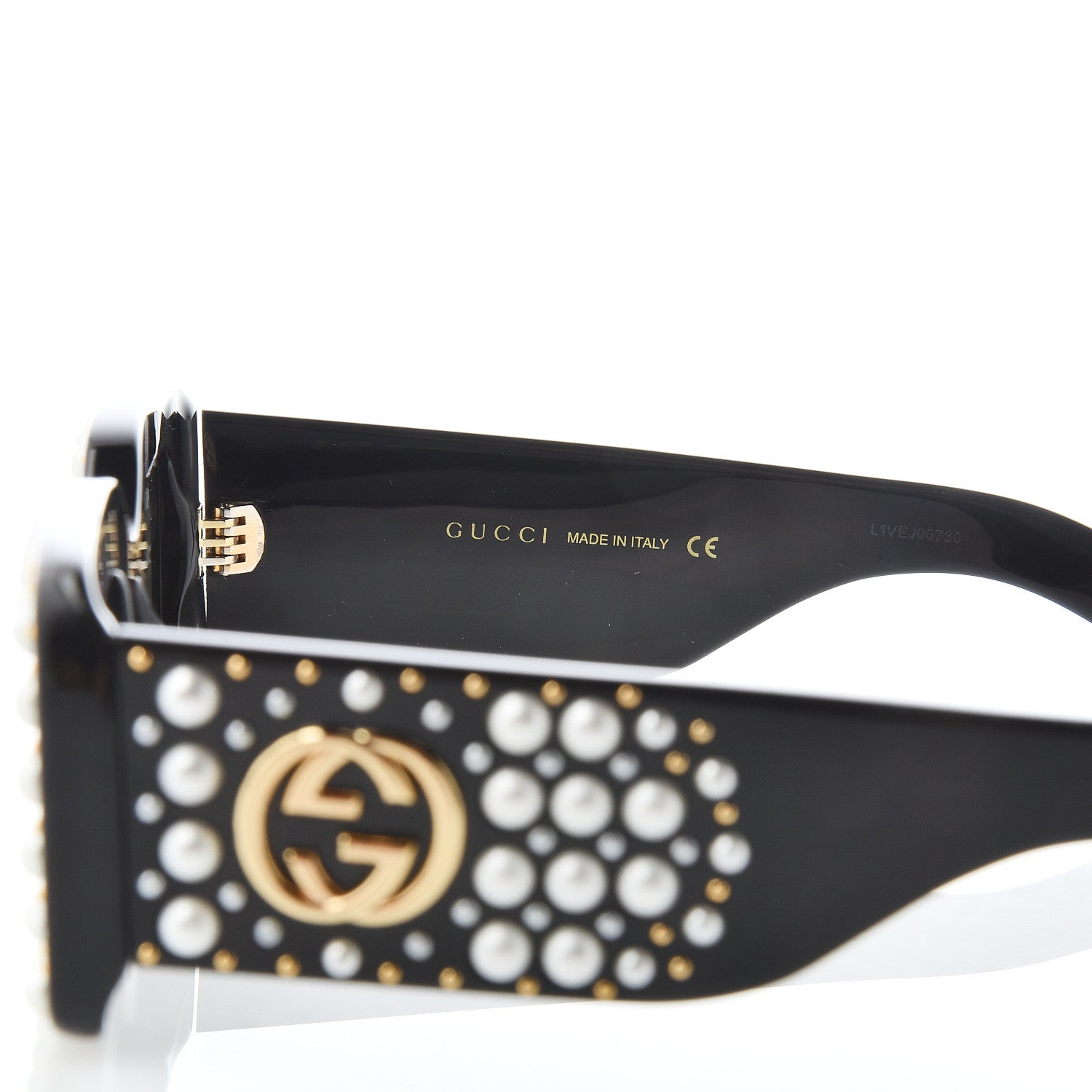 Gucci Pearl Hollywood Forever Sunglasses GG0146S Black 6 of 9
