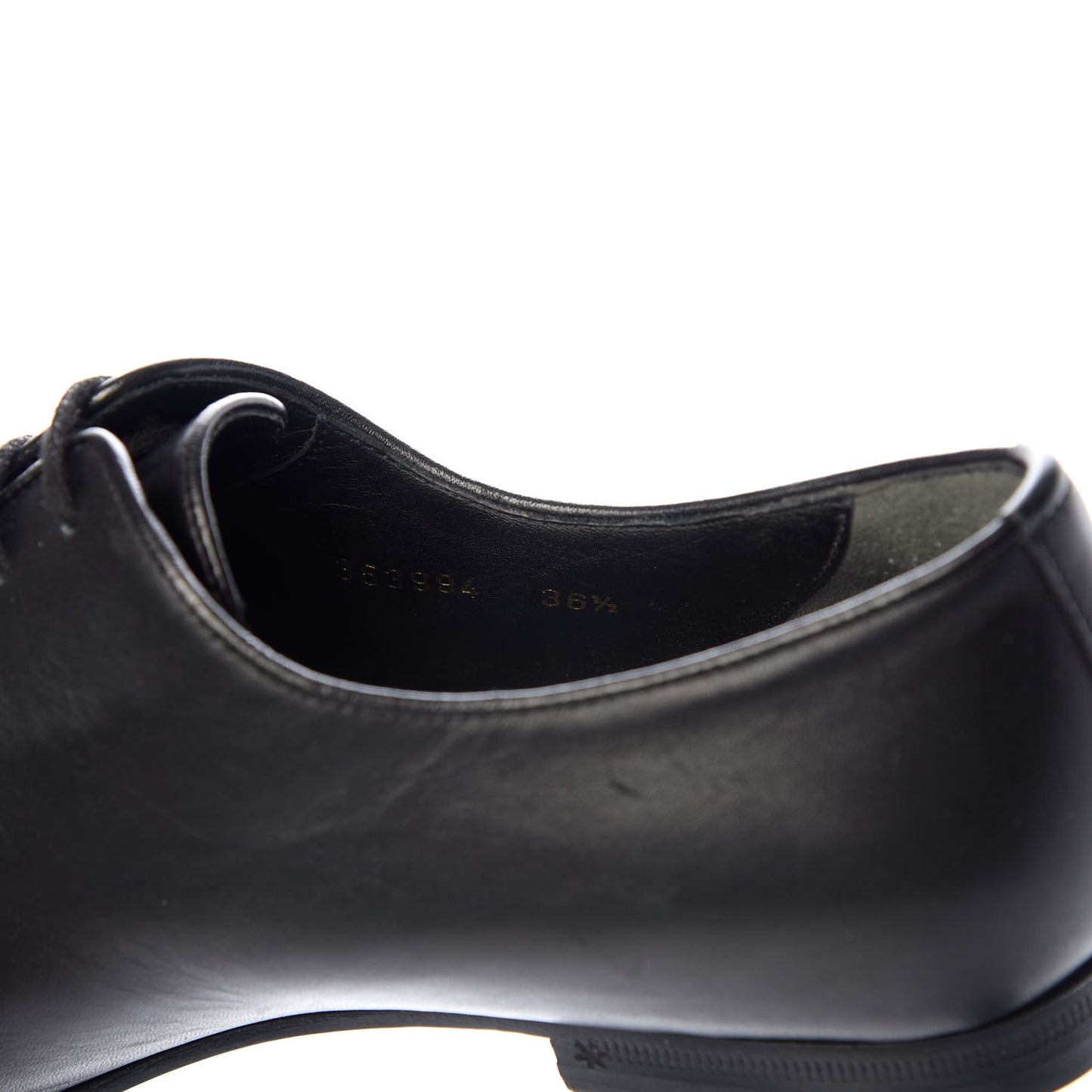 Calfskin Studded Lace Up Oxford 36.5 Black
