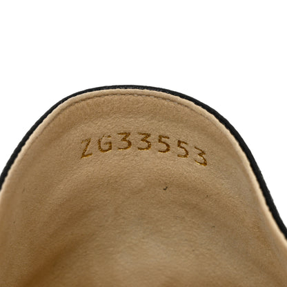 Chanel Iridescent Goatskin Patent CC Espadrille Mules 39 Black 6 of 8