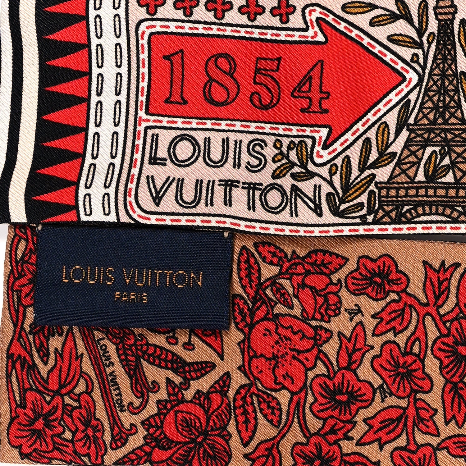 Louis Vuitton Silk Jeu De Louis BB Bandeau Beige 3 of 4