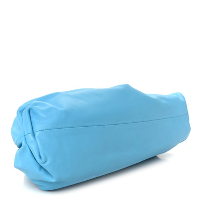 Bottega Veneta Smooth Butter Calf The Pouch Oversized Clutch Sky Blue 4 of 11