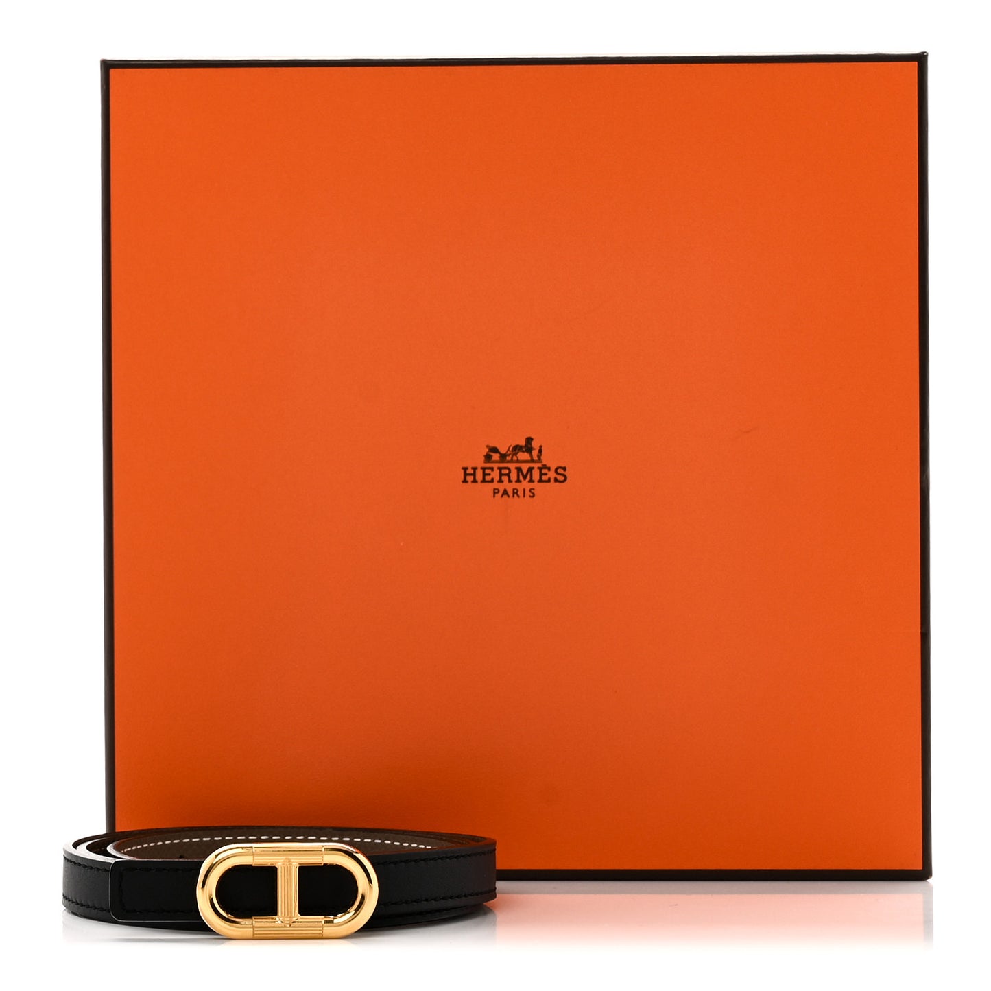 Swift Epsom 13mm Maillon H Belt 75 30 Etoupe Black