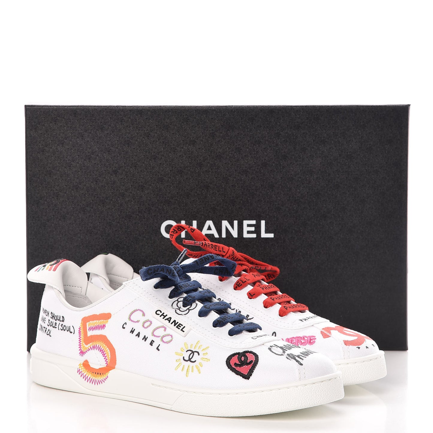 x Pharrell Williams Calfskin Womens Sneakers 40 White