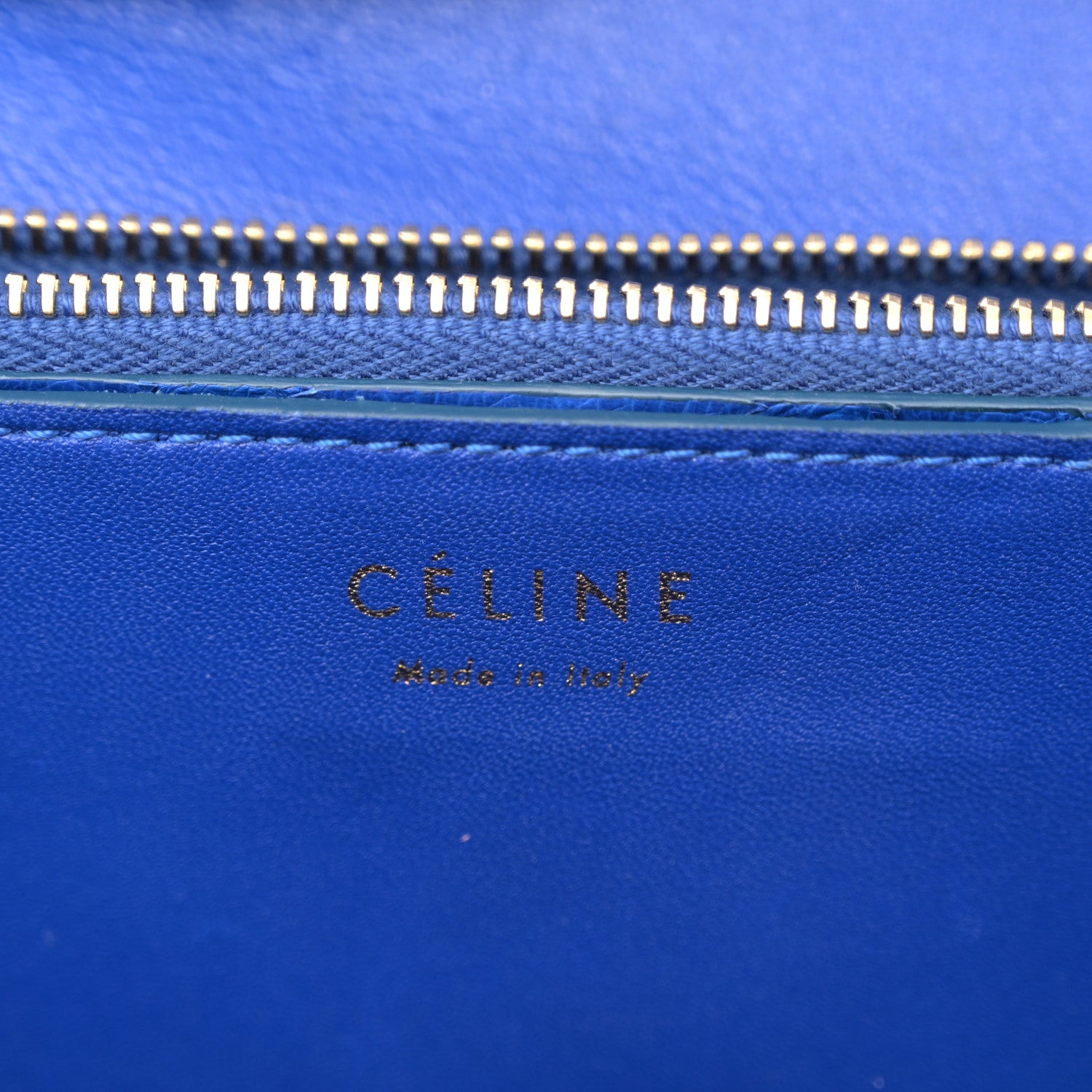 Celine Snakeskin Medium Classic Box Flap Blue 6 of 14