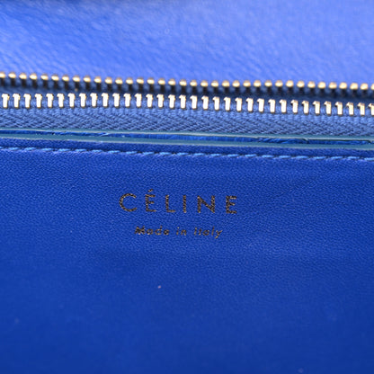 Celine Snakeskin Medium Classic Box Flap Blue 6 of 14