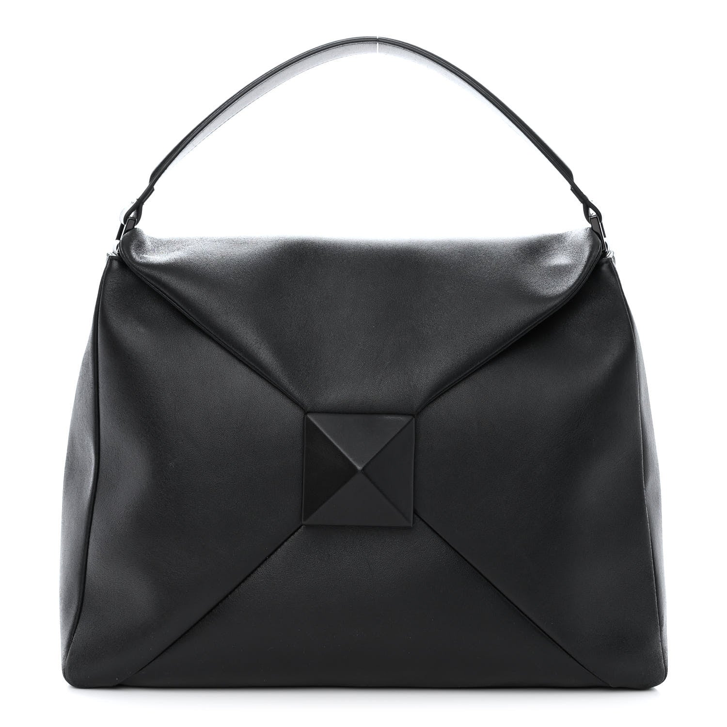 Valentino Garavani Nappa Monochrome One Stud Hobo Black 1 of 10